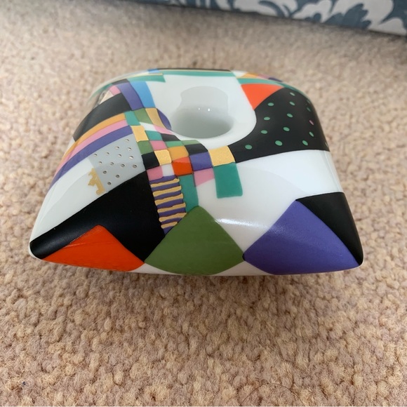 Brigitte Doege Rosenthal Studio Hand Painted Porcelain Candlestick Candle Holder - Picture 11 of 15